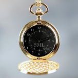 Erstellen Sie Ihre eigene benutzerdefinierte Perso Taschenuhr<br><div class="desc">Erstellen Sie Ihre eigene personalisierte Taschenuhr mit Ihrem individuellen Monogramm. Fügen Sie Ihre Initialen oder benutzerdefinierten Text, um etwas wirklich Einzigartiges zu erstellen. Um diese Designvorlage zu bearbeiten, bearbeiten Sie einfach die Textfelder wie oben gezeigt. Sie können sogar mehr Text oder Bilder hinzufügen, Schriftart und Farben anpassen. Leckerei selbst oder...</div>