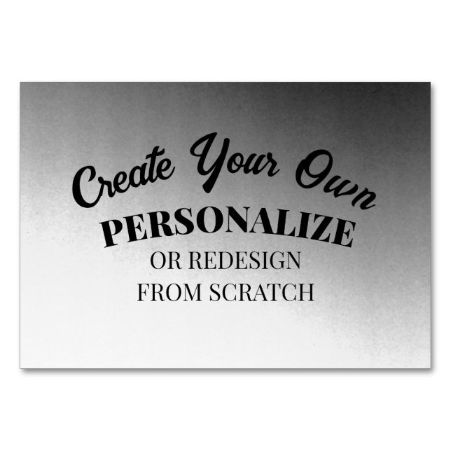 Erstellen Sie Ihre eigene, benutzerdefinierte Tischnummer (Vorderseite)