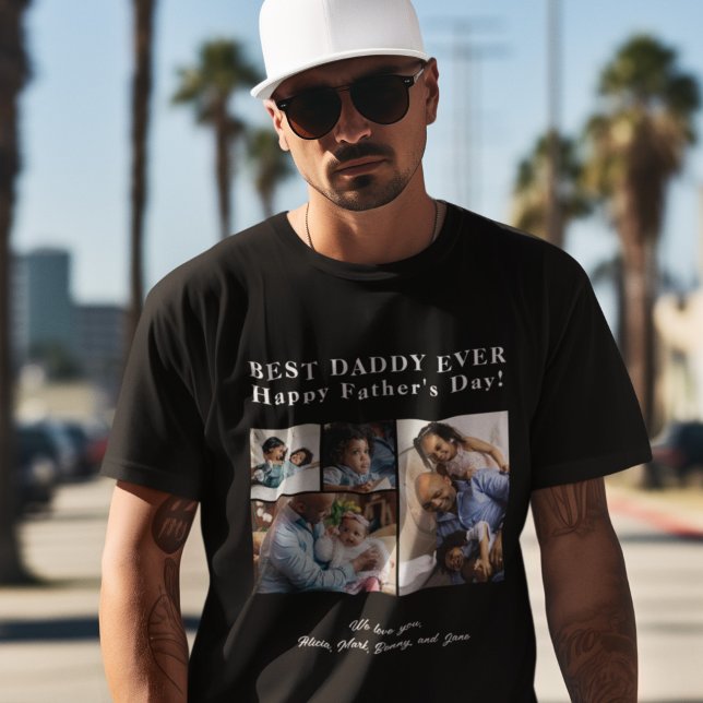 Erstellen Sie Ihre eigene Beste Vater je 4 Foto-Co T-Shirt (Von Creator hochgeladen)