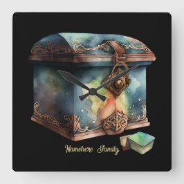 Erstellen Sie Ihre eigene Beste Wasserfarbe Quadratische Wanduhr