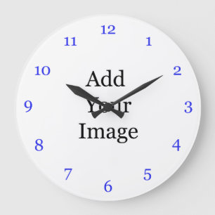 Erstellen Sie Ihre eigene Bilderuhr. Eigenes Foto Große Wanduhr