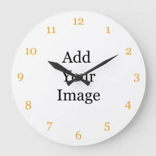 Erstellen Sie Ihre eigene Bilderuhr. Eigenes Foto Große Wanduhr