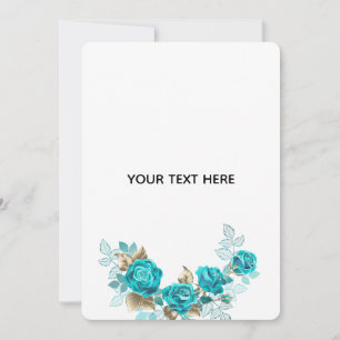 Erstellen Sie Ihre eigene blaue Rose elegant Dankeskarte