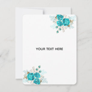 Erstellen Sie Ihre eigene blaue Rose elegant Mitteilungskarte