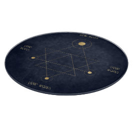 Erstellen Sie Ihre eigene Blue & Gold Sacred Geome Schneidebrett