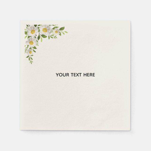 Erstellen Sie Ihre eigene Blumenborder Serviette (Vorderseite)