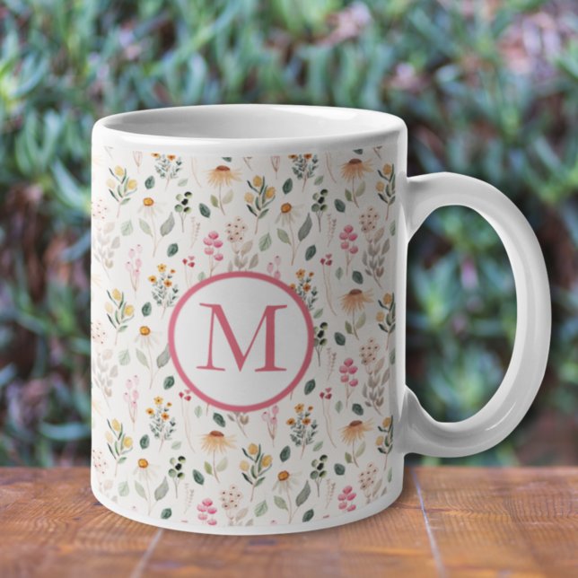 Erstellen Sie Ihre eigene Blumenmonogramm-Personal Kaffeetasse (Von Creator hochgeladen)