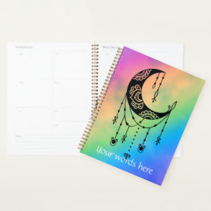 Erstellen Sie Ihre eigene Boho Magic Moon-Silhouet Planer