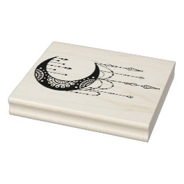 Erstellen Sie Ihre eigene Boho Mandala Moon Silhou Gummistempel