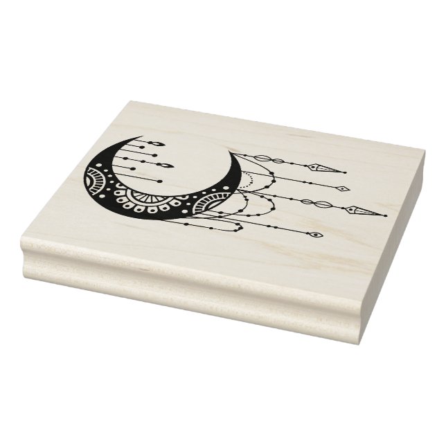 Erstellen Sie Ihre eigene Boho Mandala Moon Silhou Gummistempel (Stempel)
