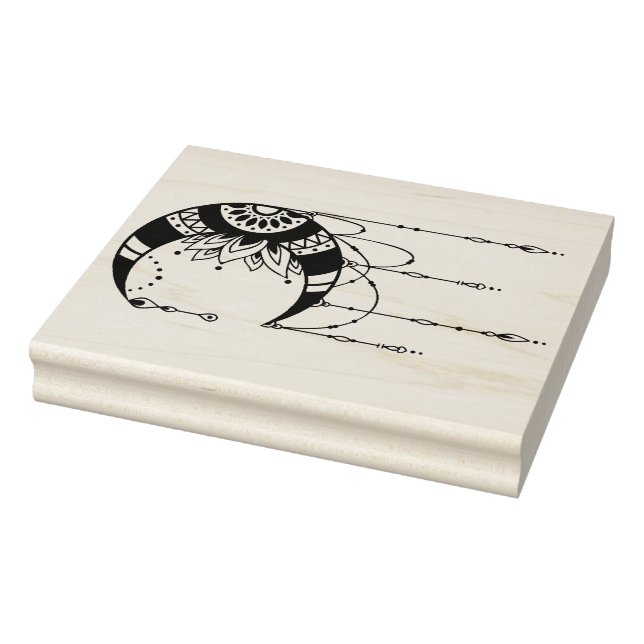 Erstellen Sie Ihre eigene Boho Moon-Silhouette Gummistempel (Stempel)