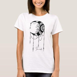Erstellen Sie Ihre eigene Boho Moon-Silhouette T-Shirt