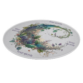 Erstellen Sie Ihre eigene Boho Wildblume Ivy Moon Schneidebrett