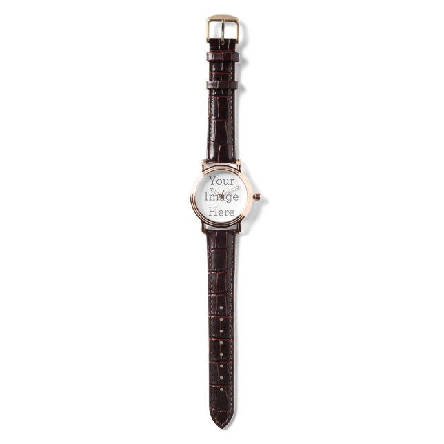 Rose Gold Vintage Braun Armband Uhr (Gurtband)