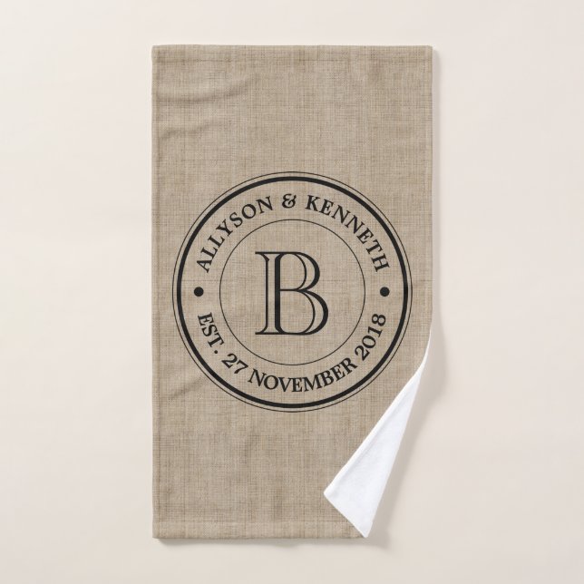 Erstellen Sie Ihre eigene Burlap-Logo-Jubiläumsmon Handtuch (Handtuch)