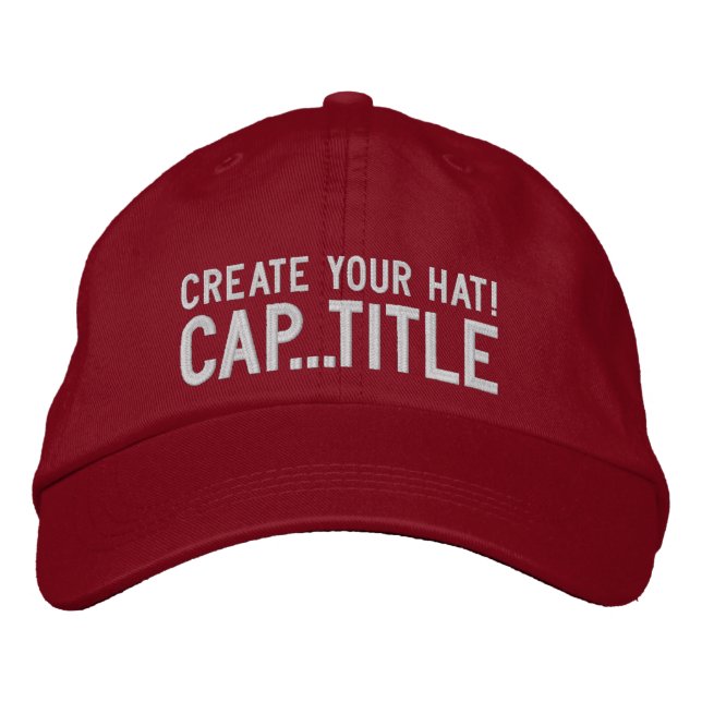 Erstellen Sie Ihre eigene Cap in 2 einfachen Schri Bestickte Kappe (Vorderseite)