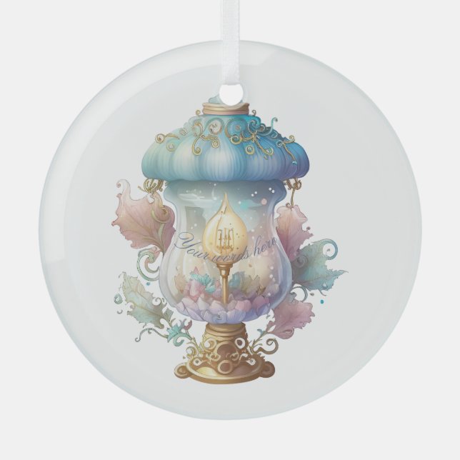 Erstellen Sie Ihre eigene charmante Lampe Ornament Aus Glas (Vorderseite)
