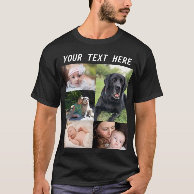 Erstellen Sie Ihre eigene Collage Foto-Familie T-Shirt (Vorderseite)