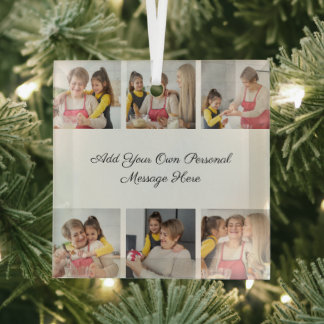 Erstellen Sie Ihre eigene Collage mit 6 Fotos und Ornament Aus Glas