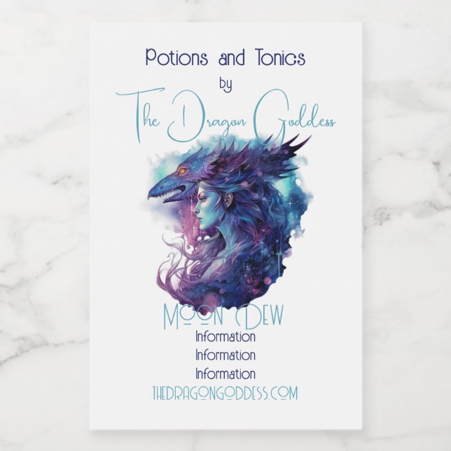 Erstellen Sie Ihre eigene Drachengöttin Lebensmitteletikett (Einzelnes Label)