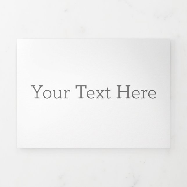 Erstellen Sie Ihre eigene dreispurige Letter Falte Dreifach Gefaltete Urlaubskarte (Cover)