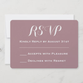 Erstellen Sie Ihre eigene Dusty Rose Wedding RSVP Einladung