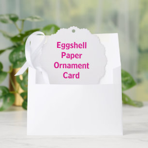 Erstellen Sie Ihre eigene Eier-Schalen-Papier-Orna Ornament Karte