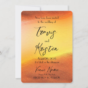 Erstellen Sie Ihre eigene, eigene Orange-Backgroun Einladung