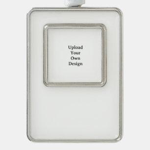 Erstellen Sie Ihre eigene einfache benutzerdefinie Rahmen-Ornament Silber
