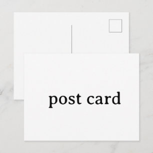 Erstellen Sie Ihre eigene einfache Postkartengesta Postkarte