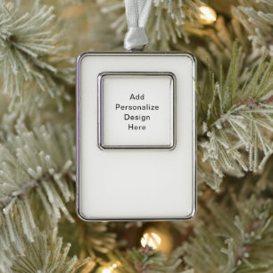 Erstellen Sie Ihre eigene Einzelstandardgröße Rahmen-Ornament Silber