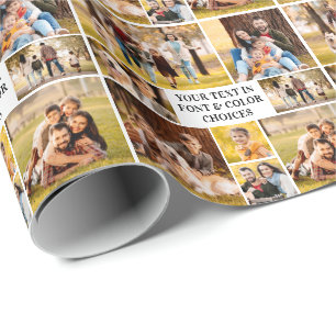 Erstellen Sie Ihre eigene einzigartige 8-Foto-Coll Geschenkpapier