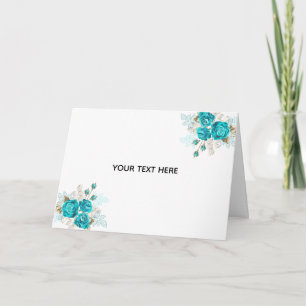 Erstellen Sie Ihre eigene elegante blaue Rose Karte