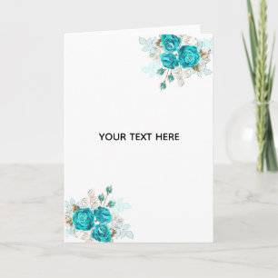 Erstellen Sie Ihre eigene elegante blaue Rose Karte