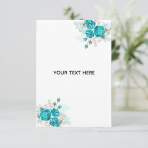 Erstellen Sie Ihre eigene elegante blaue Rose RSVP Karte