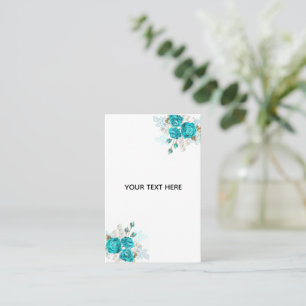 Erstellen Sie Ihre eigene elegante blaue Rose Visitenkarte