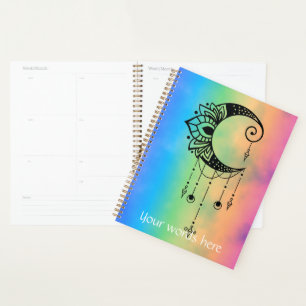 Erstellen Sie Ihre eigene elegante Boho Moon-Silho Planer