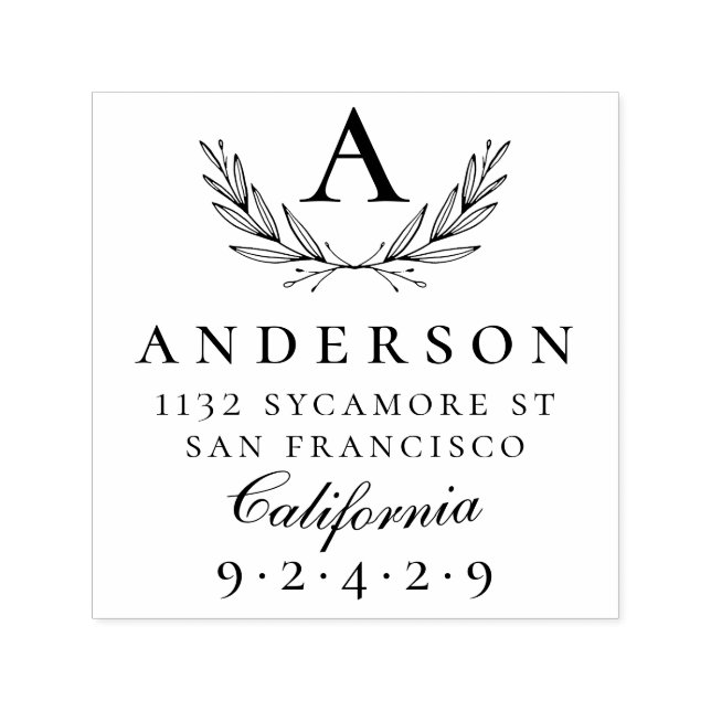 Erstellen Sie Ihre eigene elegante Monogram-Rückse Permastempel (Design)