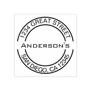 Erstellen Sie Ihre eigene elegante Round-Rücksende Gummistempel