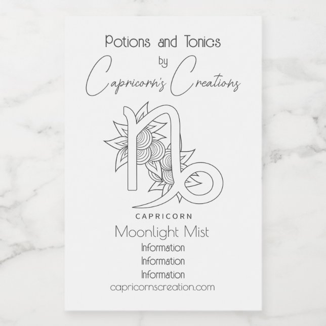 Erstellen Sie Ihre eigene elegante Schwarz-Weiß-Ka Weinetikett (Einzelnes Label)