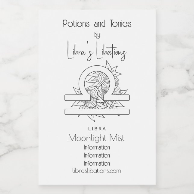 Erstellen Sie Ihre eigene elegante Schwarz & Weiß  Weinetikett (Einzelnes Label)