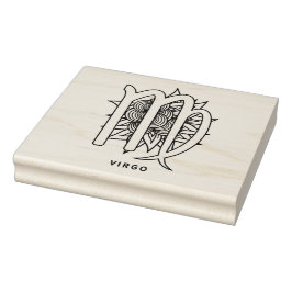 Erstellen Sie Ihre eigene Elegante Virgo Zodiac Gummistempel