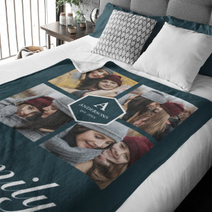 Erstellen Sie Ihre eigene Familienfoto-Collage mit Fleecedecke