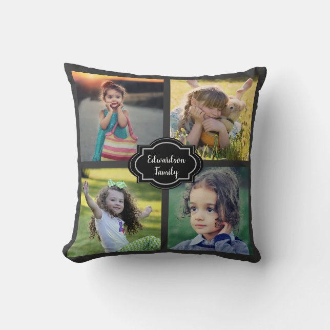 Erstellen Sie Ihre eigene Familienkollektion für F Kissen (Vorderseite)