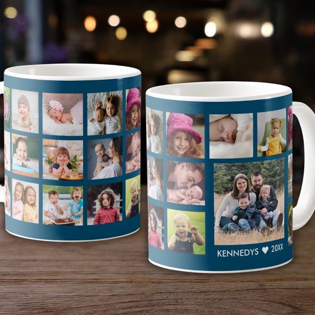 Erstellen Sie Ihre eigene Familienname 22 FotoColl Kaffeetasse (Von Creator hochgeladen)