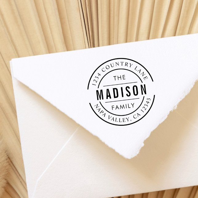 Erstellen Sie Ihre eigene Familienname-Rücksendead Permastempel (Von Creator hochgeladen)