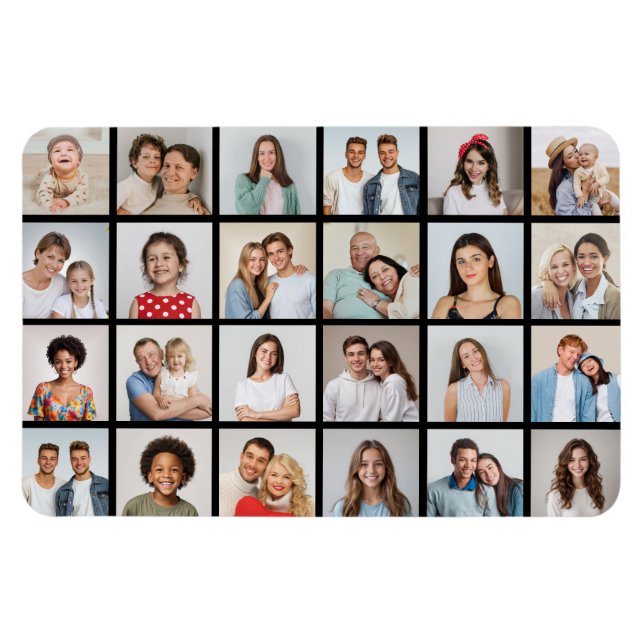 Erstellen Sie Ihre eigene Farbe für 24 Collagen. Magnet (Horizontal)