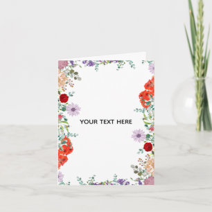 Erstellen Sie Ihre eigene farbenfrohe Blumenborder Dankeskarte