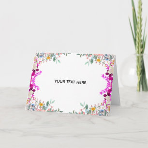 Erstellen Sie Ihre eigene farbenfrohe Blumenborder Dankeskarte