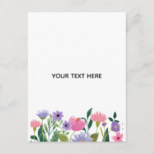 Erstellen Sie Ihre eigene farbenfrohe Blumenborder Postkarte